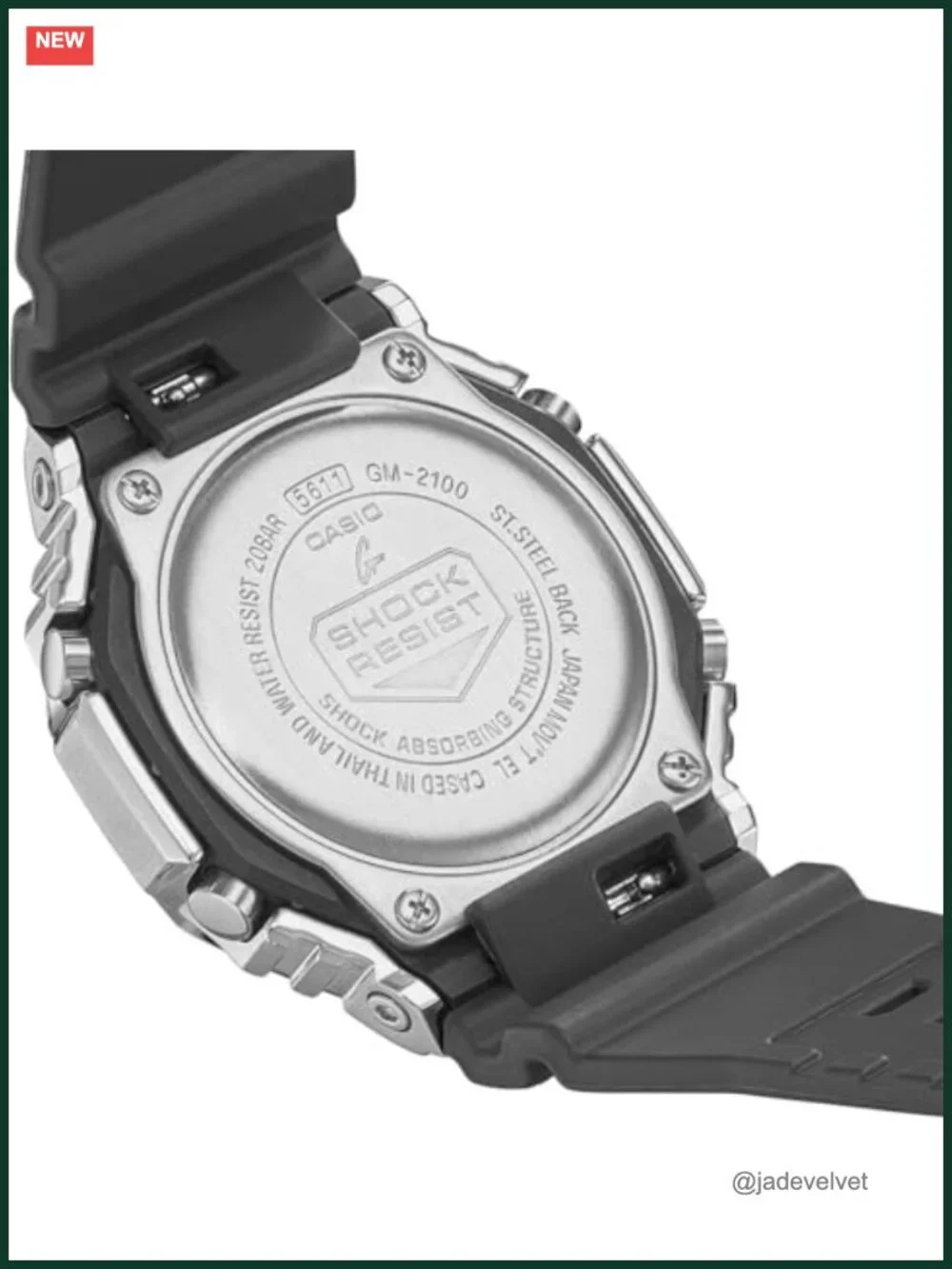 G-Shock GM2100 Metal Watch, Stainless Steel Case, Resin Band, Quartz, Water